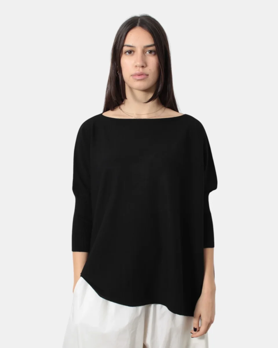 MAGLIA A GIROCOLLO SOLOTRE - 99 NERO - immagine 2