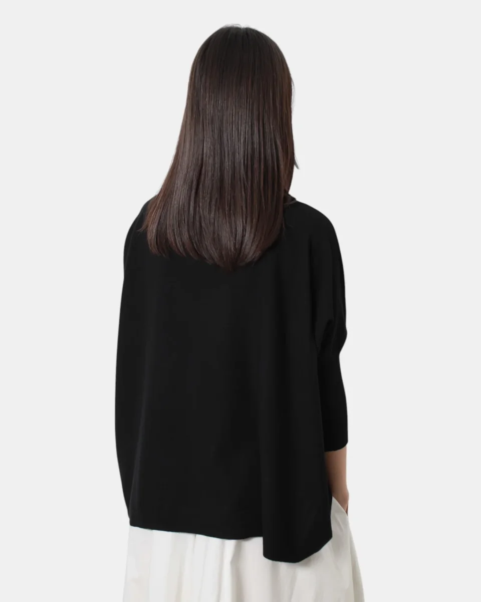 MAGLIA A GIROCOLLO SOLOTRE - 99 NERO - immagine 4