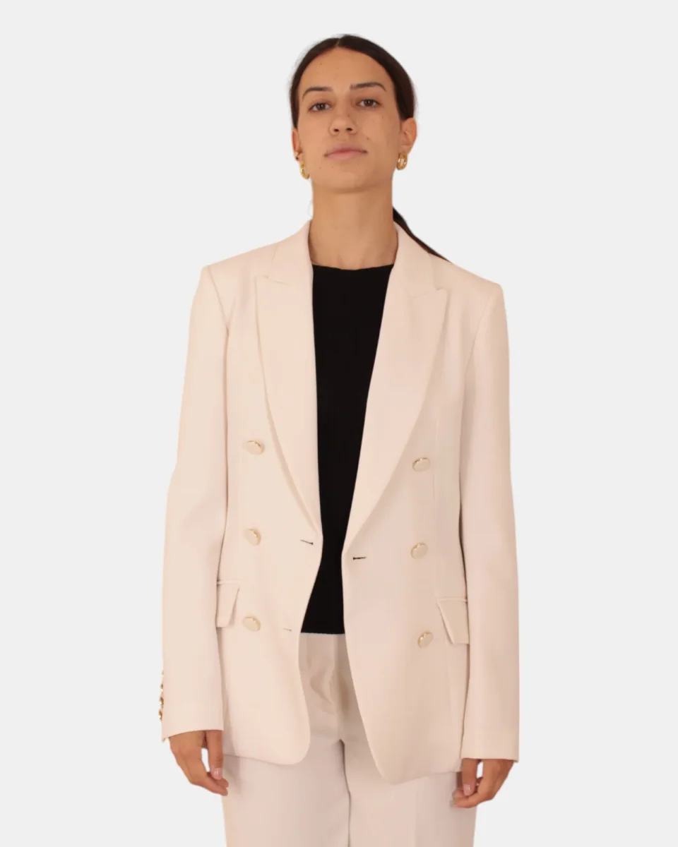 SOLOTRE - Blazer Doppiopetto Panna - immagine 5