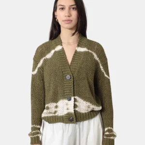 cardigan roberto collina batik - b4224 militare