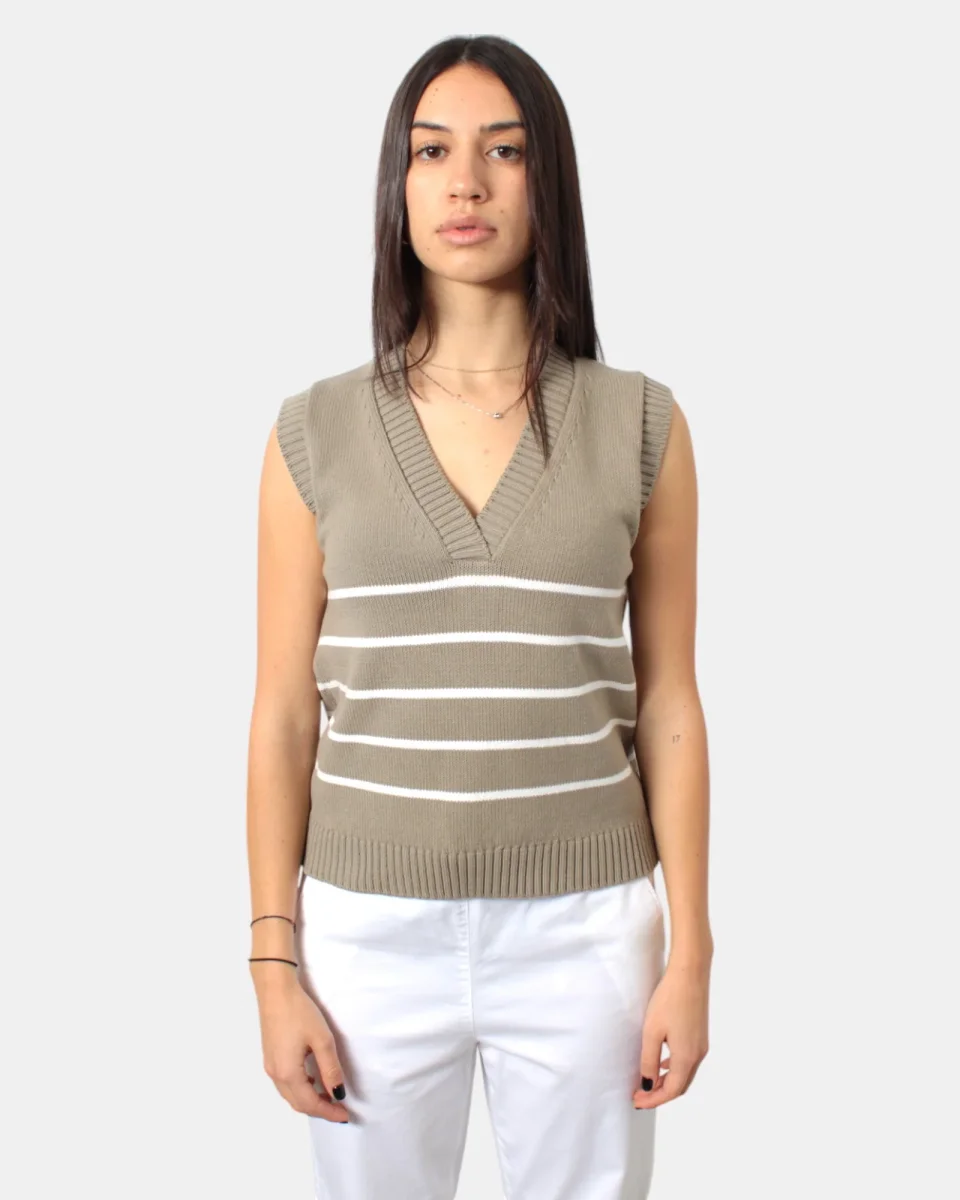 GILET MAX MARA LEISURE MOD. SCAFATI - 002 SABBIA - immagine 6