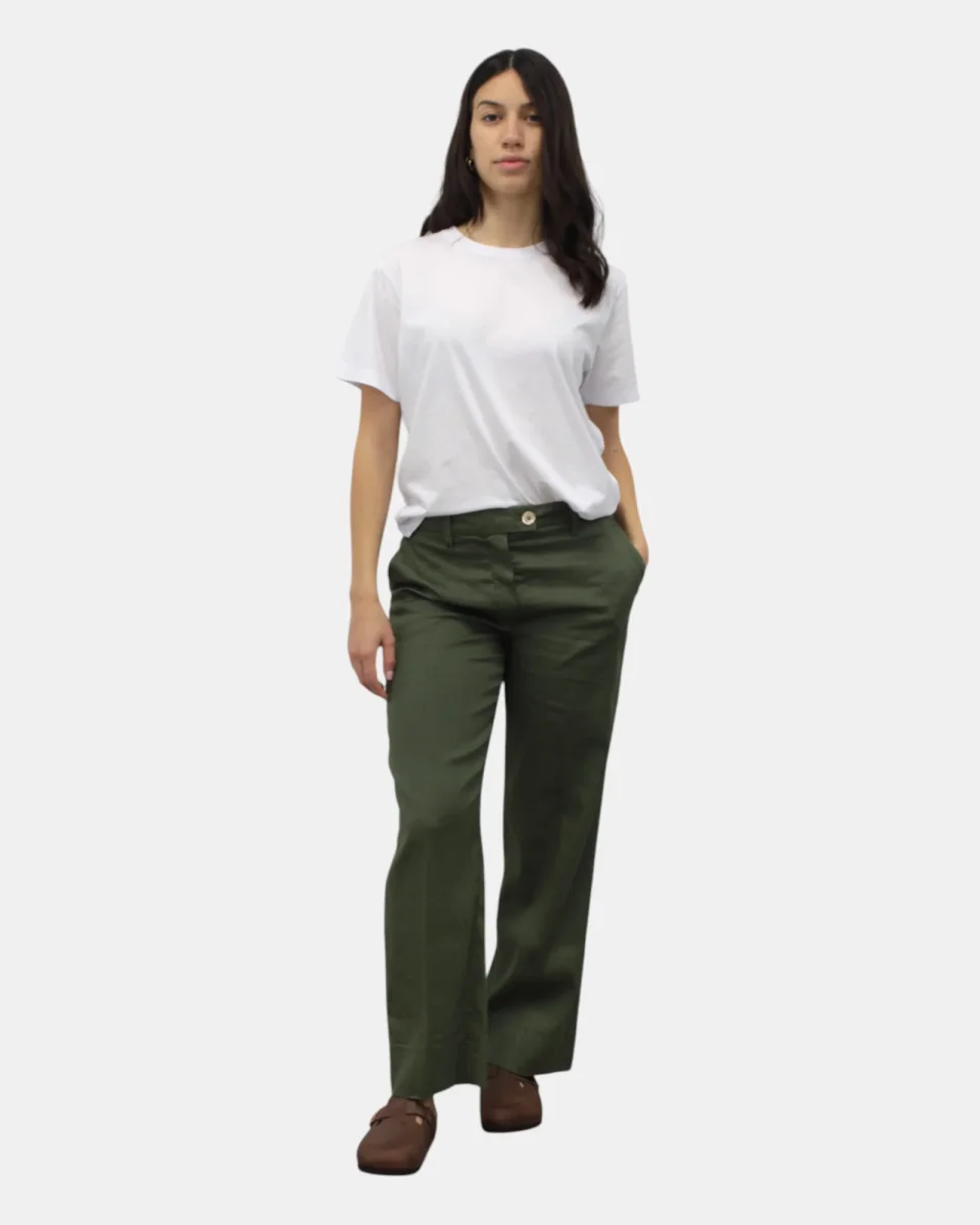 PANTALONE RE-HASH MOD. NELLY - VERDE MILITARE - immagine 5