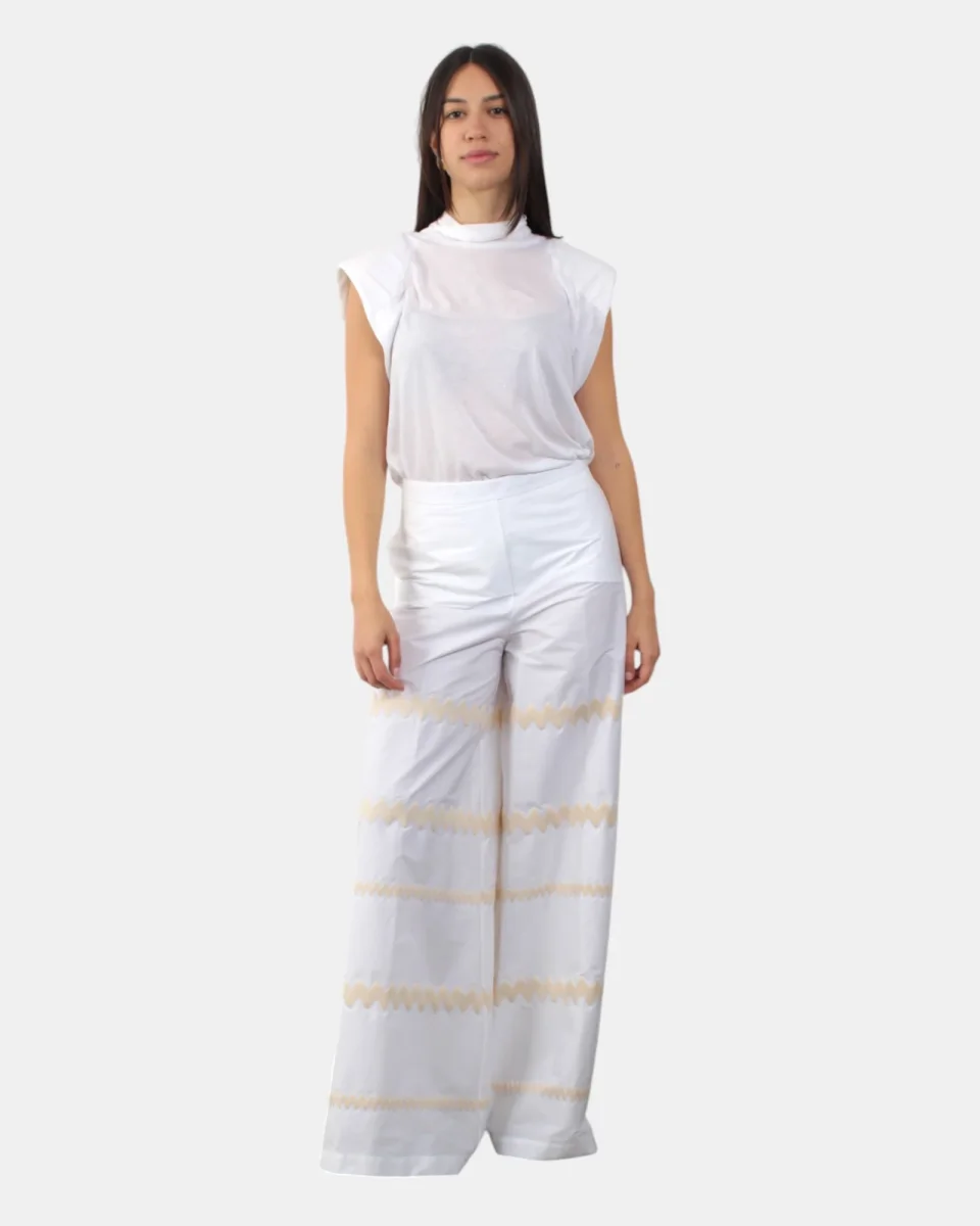 PANTALONE LIVIANA CONTI - ZIG-1 RICAMO ZIG ZAG - immagine 5