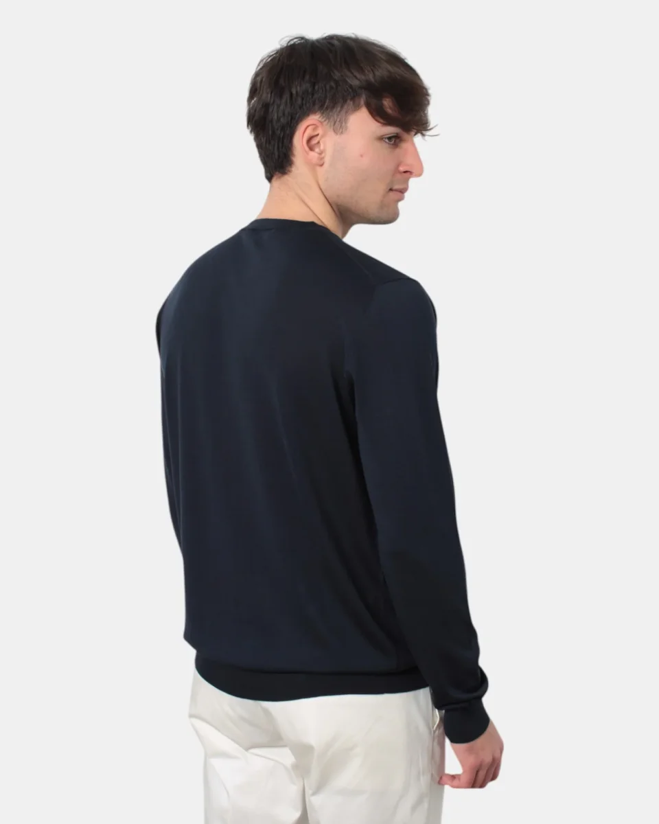 MAGLIA A GIROCOLLO KANGRA IN RASATO CALATO - 38 BLU - immagine 4