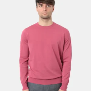 MAGLIA A GIROCOLLO KANGRA IN RASATO CALATO - 41 FRAGOLA