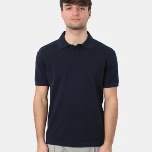 POLO A MANICA CORTA KANGRA IN RASATO CALATO - 38 BLU