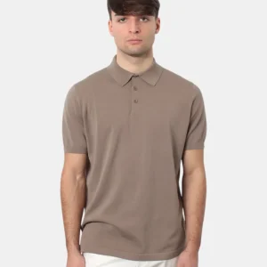 POLO A MANICA CORTA KANGRA IN RASATO CALATO - 33 TORTORA