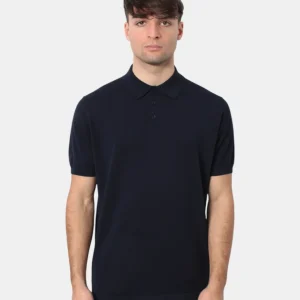 POLO A MANICA CORTA KANGRA IN RASATO CALATO - 38 BLU