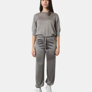 PANTALONE CARGO KANGRA IN LUREX CON TASCHE - 49 GREY