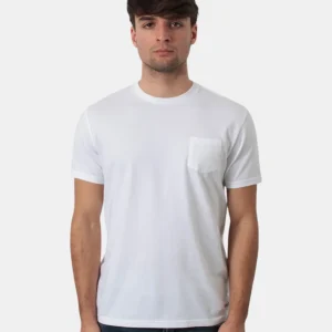 T-SHIRT 40 WEFT CON TASCHINO - 40W441 BIANCO