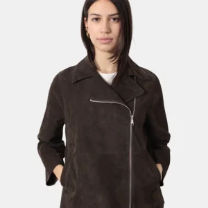 GIACCA IN PELLE THE JACKIE MOD. GAIA - 107 WOOD BROWN