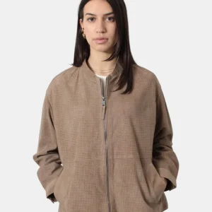 GIACCA IN PELLE THE JACKIE MOD. CHABLIS PERFO - 11 VANILLA