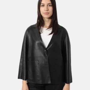 GIACCA IN PELLE THE JACKIE MOD. LOREN REVERSIBLE - 20 BLACK