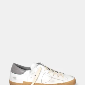 sneakers philippe model mod. prsx low - vt02 veau '70/blanc gris