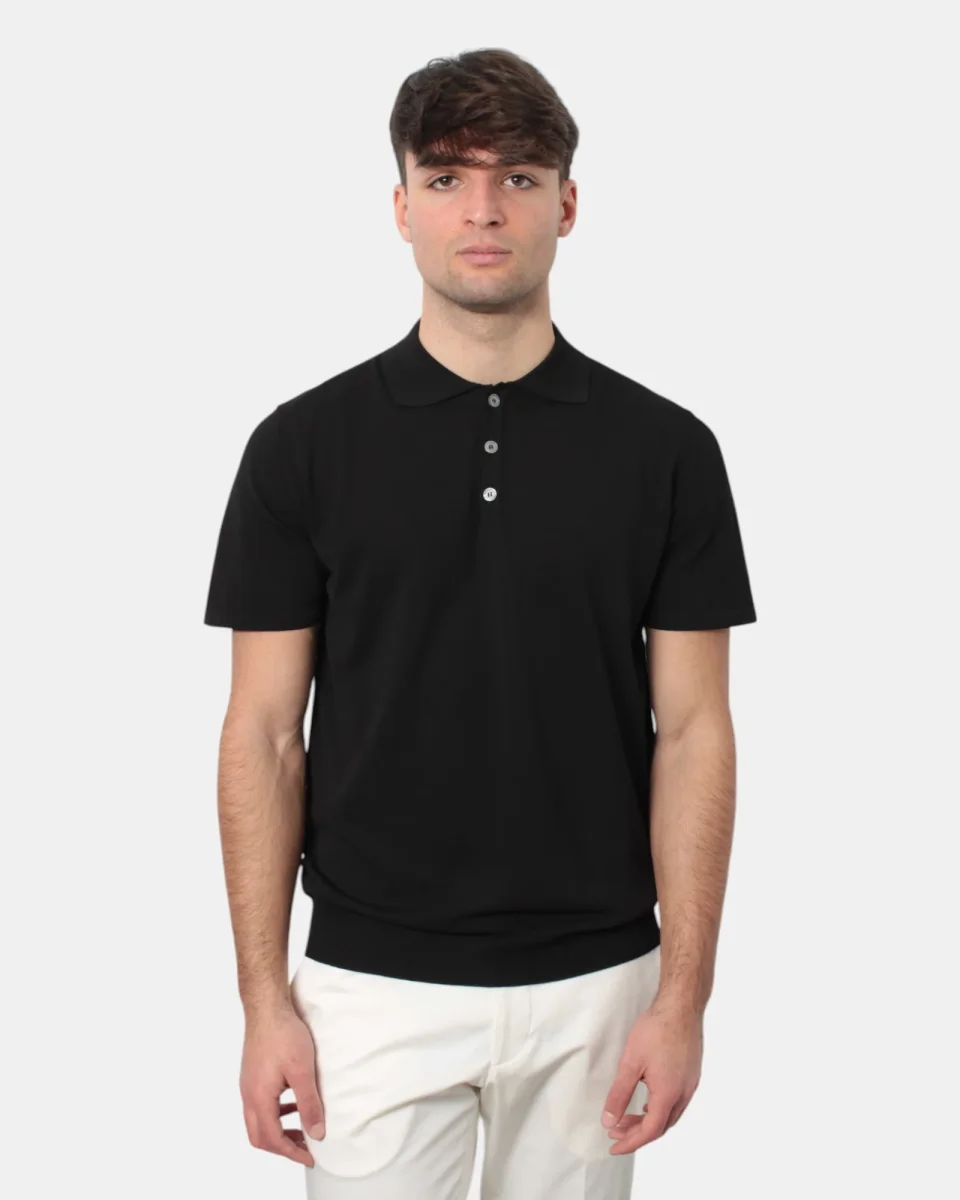 POLO A MANICA CORTA DANIELE FIESOLI - 0013 NERO - immagine 2