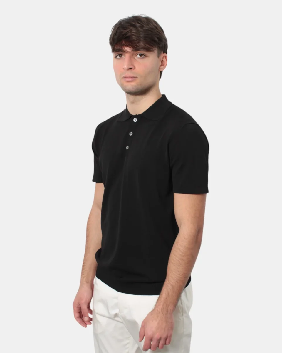 POLO A MANICA CORTA DANIELE FIESOLI - 0013 NERO - immagine 3