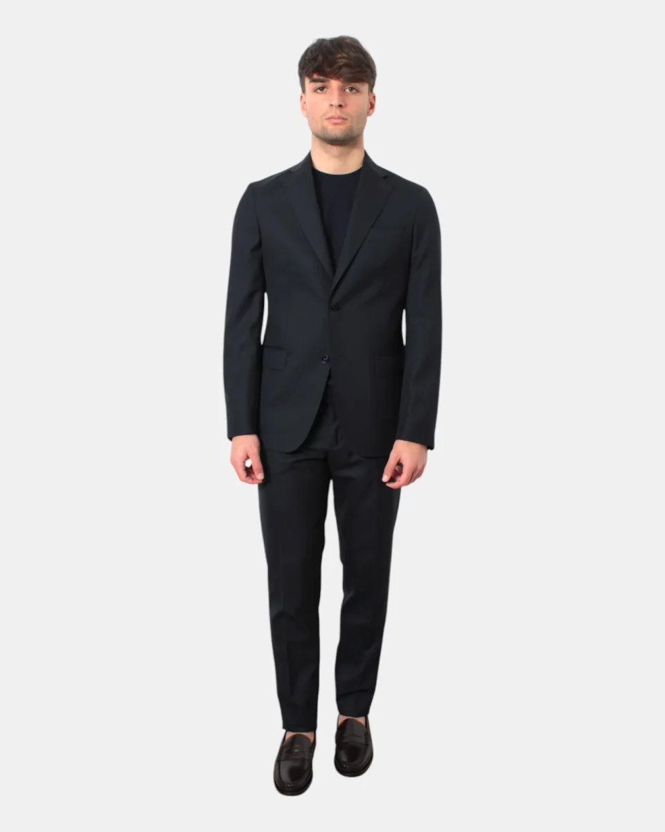 ABITO MONOPETTO BRERAS MILANO CON TASCA PATTINA - 2 BLU - immagine 6