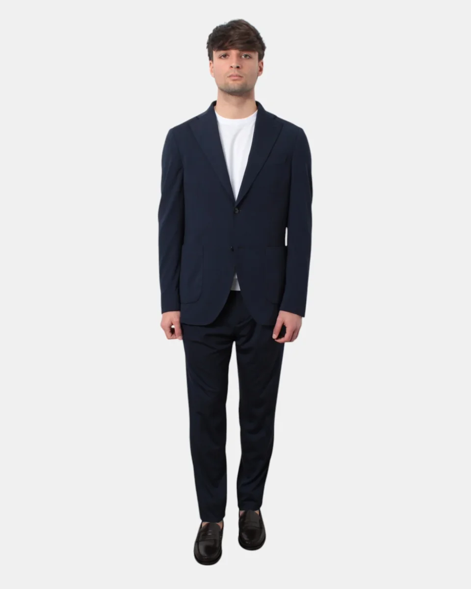 ABITO MONOPETTO BRERAS MILANO CON TASCA FILETTO - 4 BLU