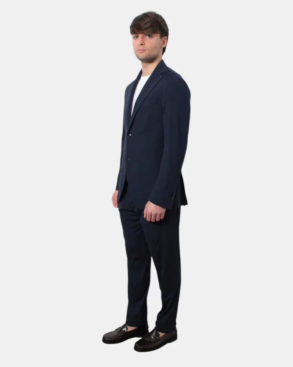 ABITO MONOPETTO BRERAS MILANO CON TASCA FILETTO - 4 BLU - immagine 3