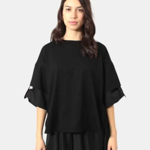 T-SHIRT MEIMEI J - 100 NERO