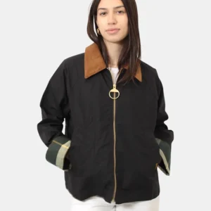 GIUBBOTTO BARBOUR INTERNATIONAL MOD. CATLIN SHOWERPROOF - BK11 BLACK/ANCIENT