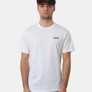 t-shirt barbour international mod. small logo - wh51 white/black