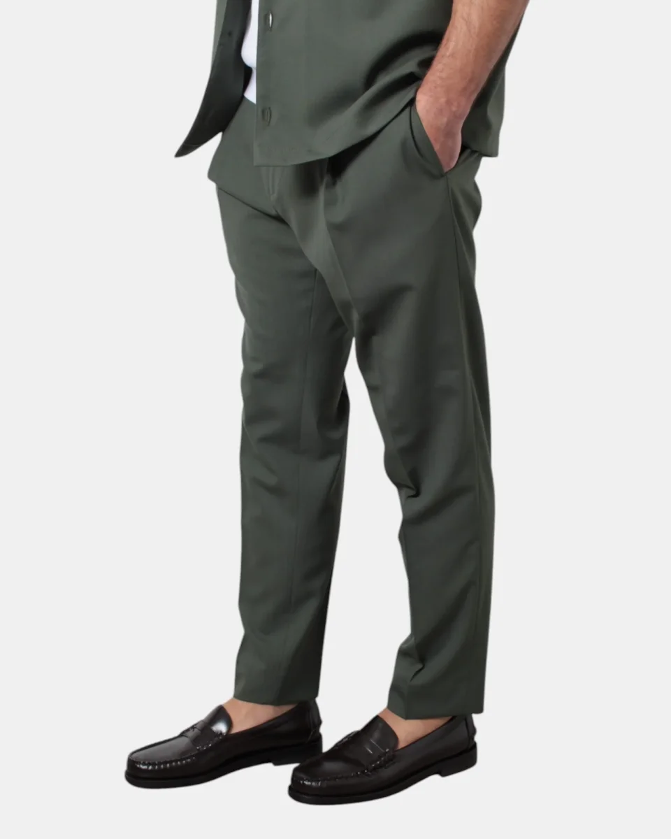 PANTALONE BE.ABLE MOD. ANDY REGULAR SENZA CINTURA - VERDE - immagine 3
