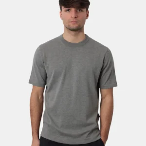 GIROCOLLO MANICA CORTA BELLWOOD CON FONDO TUB E SPACCHETTI - 072 GRIGIO FLANELLA