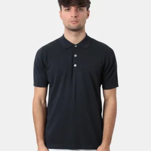 polo a manica corta - 174 blu navy