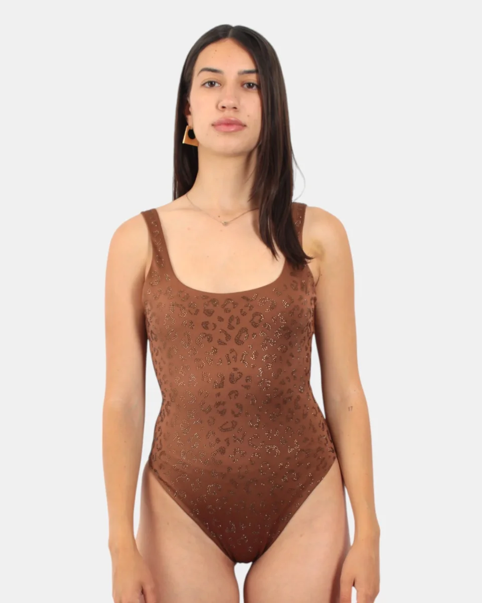 CLASSIC ONEPIECE SWIMSUIT - SHINY STRASS LEOPARD 18 - immagine 5