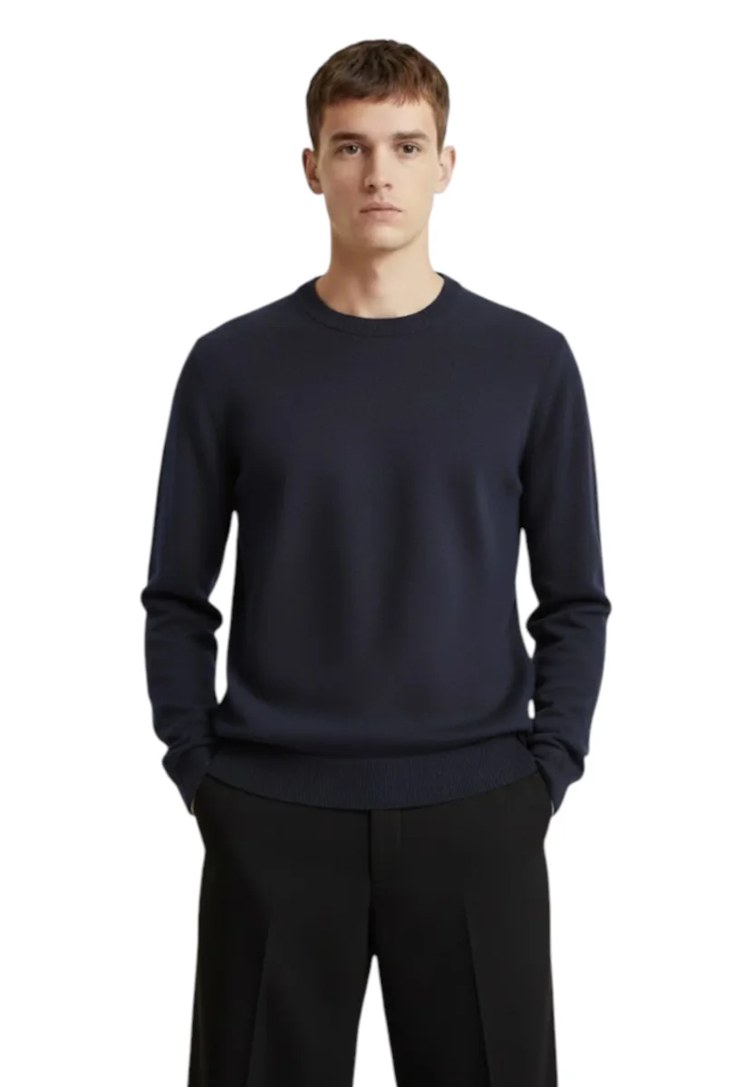 girocollo rasato calato - 20 navy - immagine 5