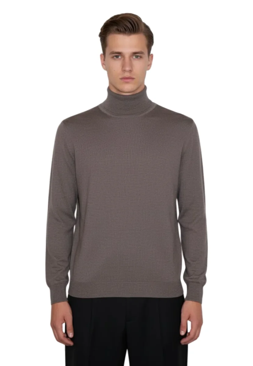 KANGRA - Dolcevita Manica Lunga Marrone - immagine 5