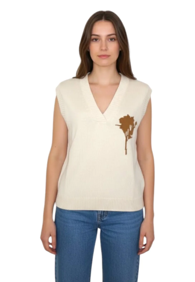 gilet mod. bacio - 001 avorio - immagine 5