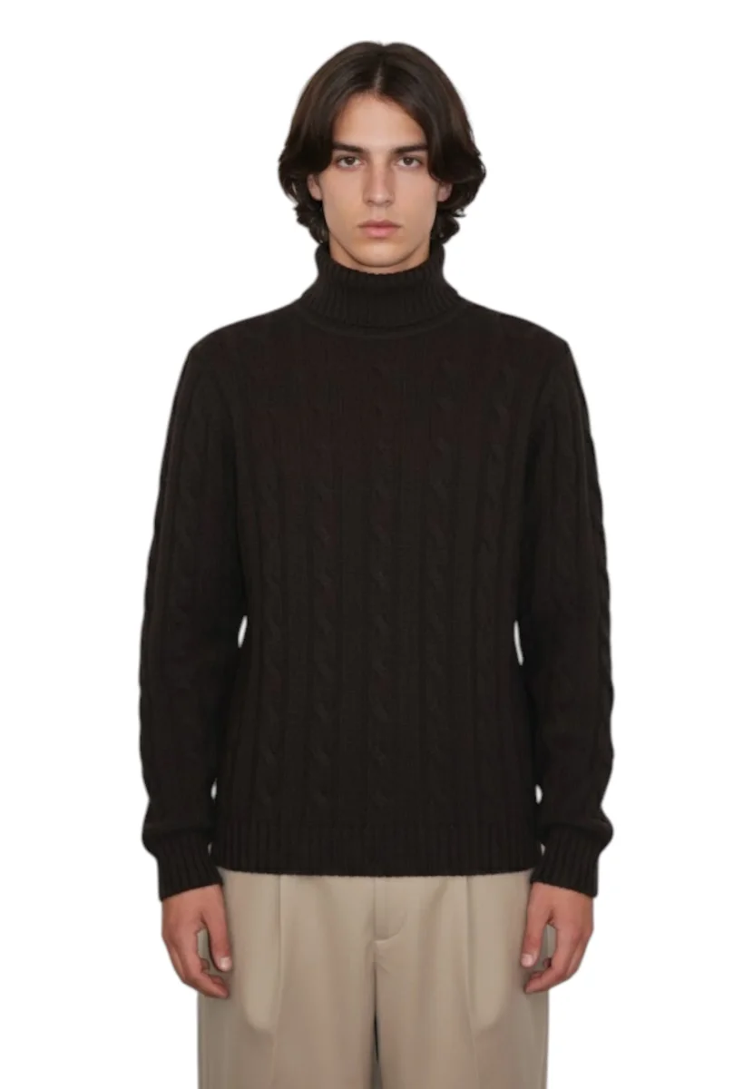 dolcevita a coste e trecce - 38 moro - immagine 5