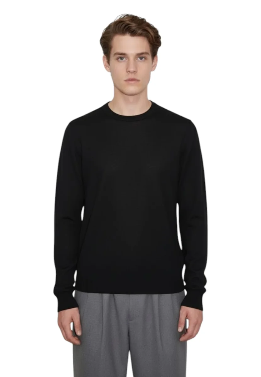 girocollo rasato - 13 nero - immagine 5