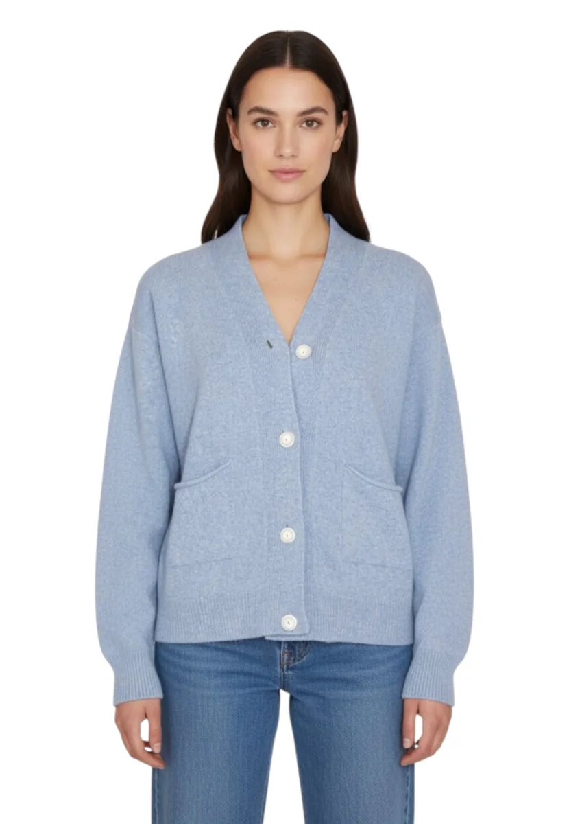 cardigan rasato - 20 sky - immagine 5