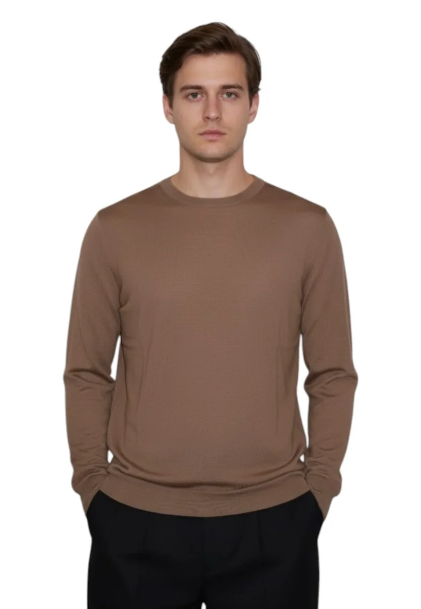 girocollo basico rasato calato - 106 toffè - immagine 5