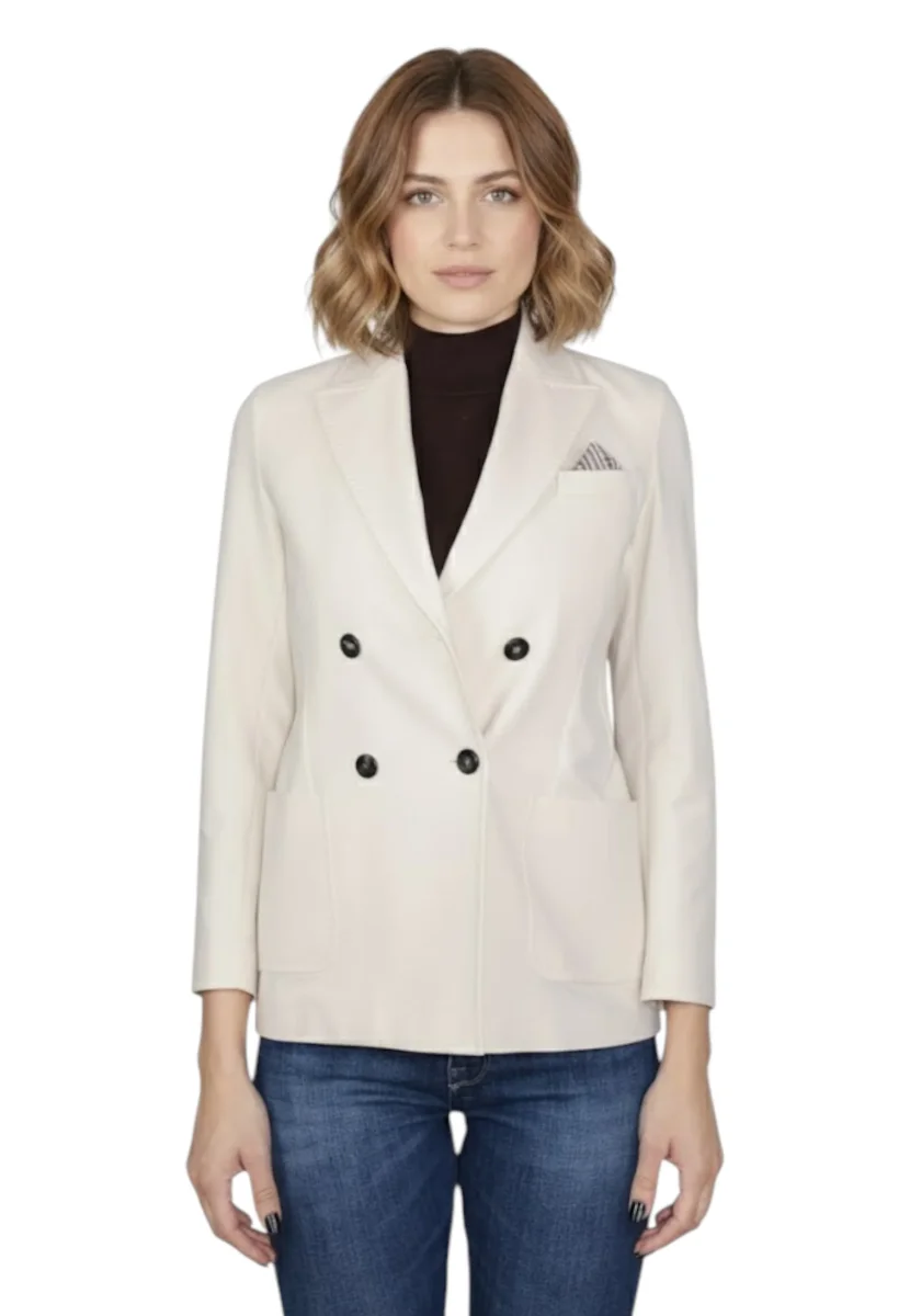 blazer doppiopetto - crema - immagine 5