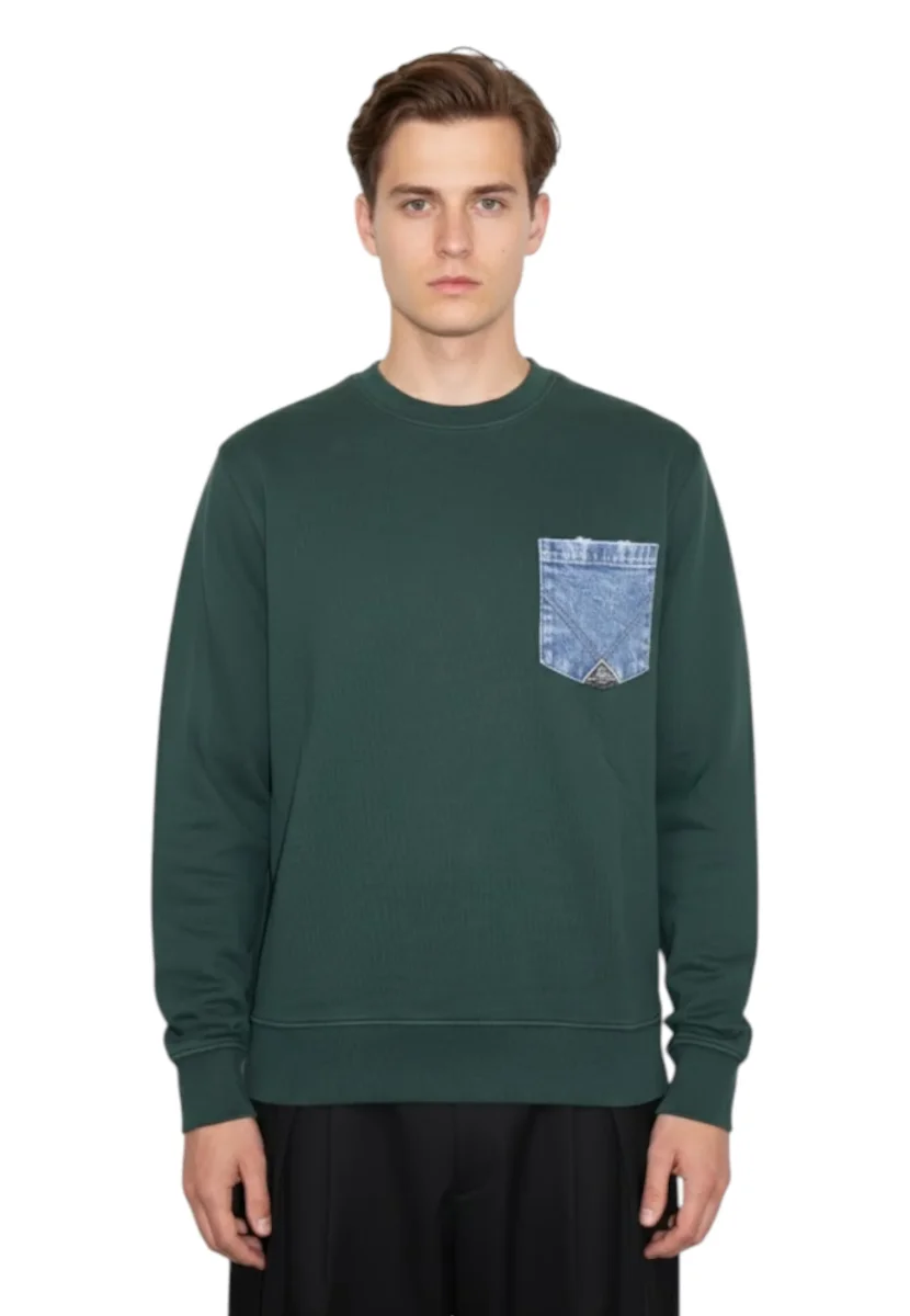 felpa a girocollo - brushed - university green - immagine 5