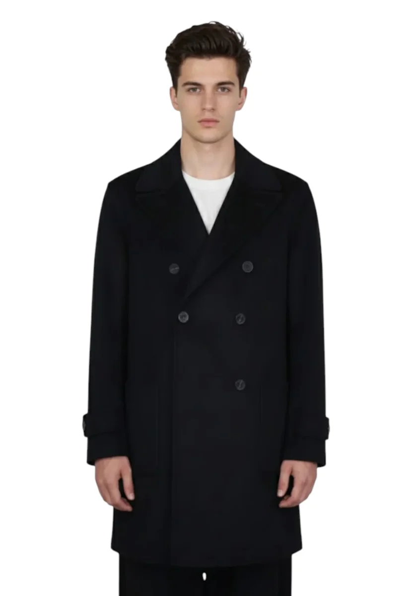 doppio petto lungo regular black - immagine 5