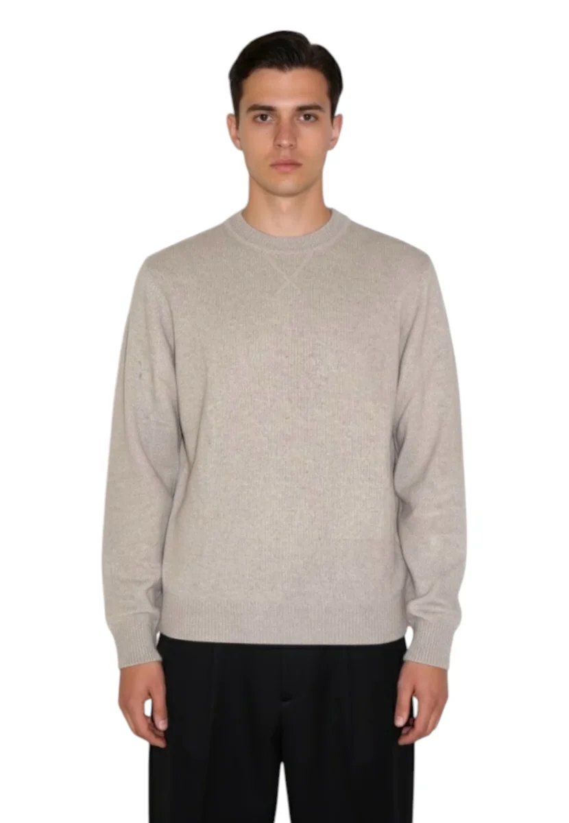 maglia a girocollo - beige - immagine 5