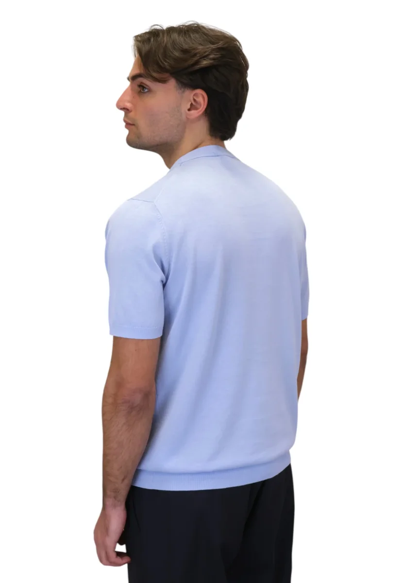 girocollo rasato calato - 36 celeste - immagine 4