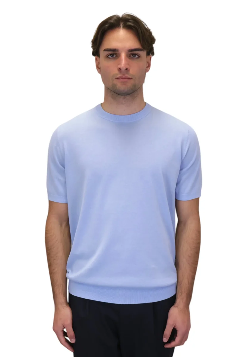 girocollo rasato calato - 36 celeste