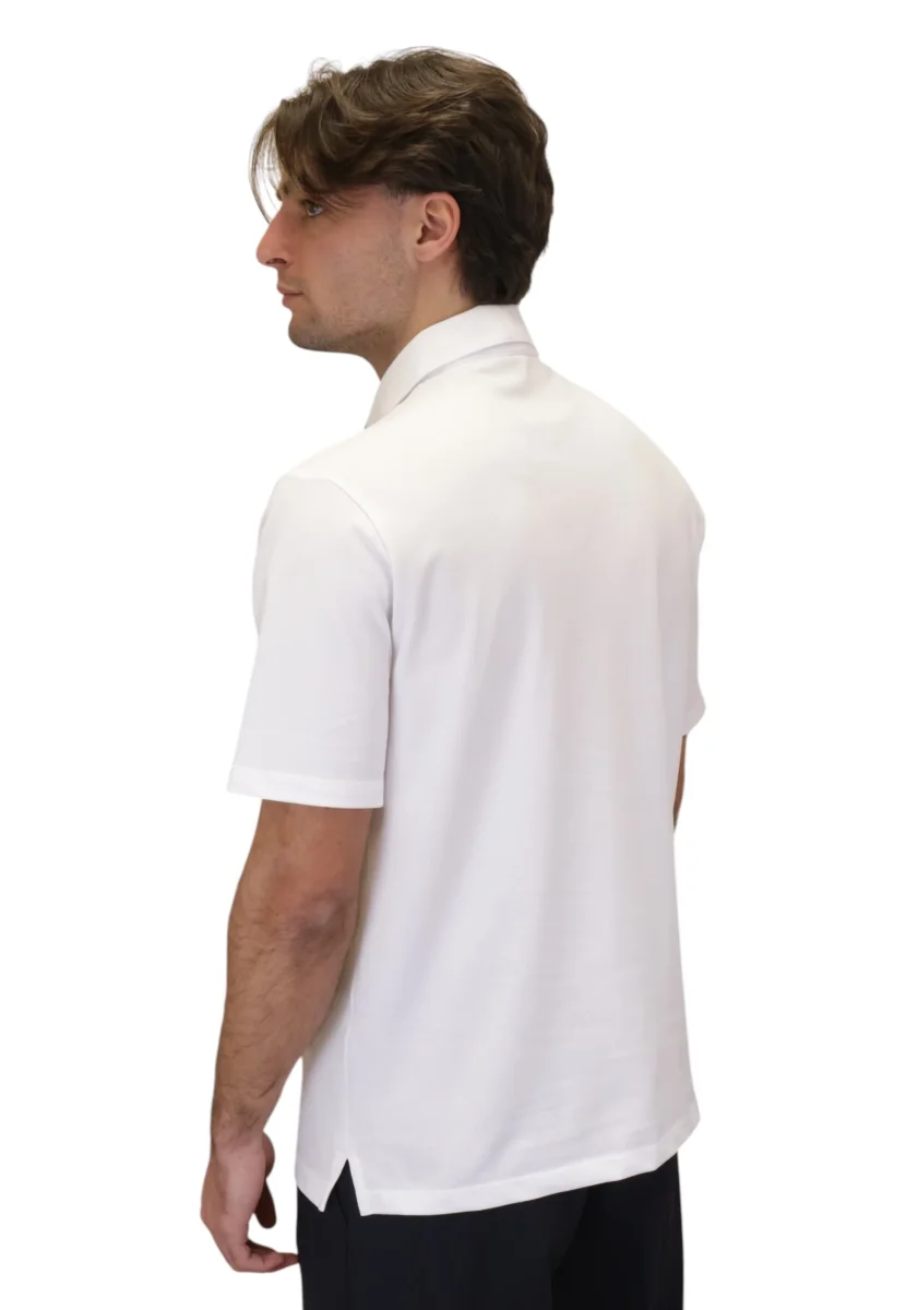 polo in piquet - 1 bianco - immagine 4