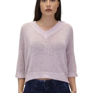 maglia a v - 33 light rose