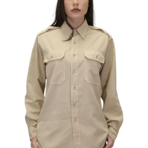 military gabardine real worn - c0012 khaki