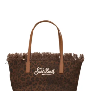 city bag mid fringe - 00588l canvas dark leopard 18 emb