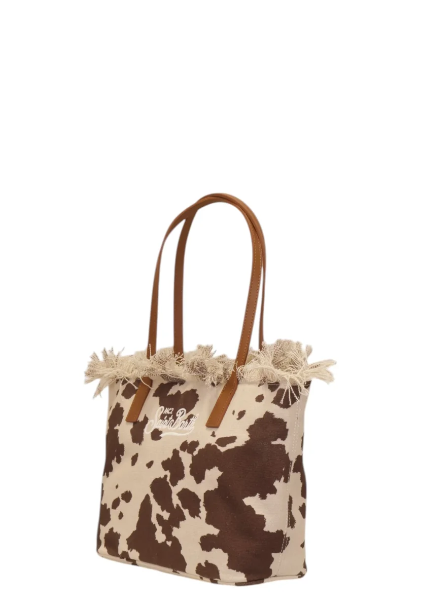 city bag mid fringe - 01750l canvas cow west 18 emb - immagine 3