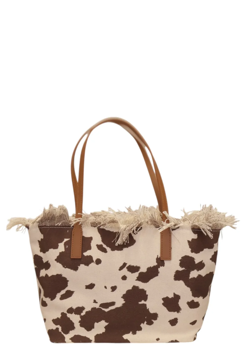 city bag mid fringe - 01750l canvas cow west 18 emb - immagine 4