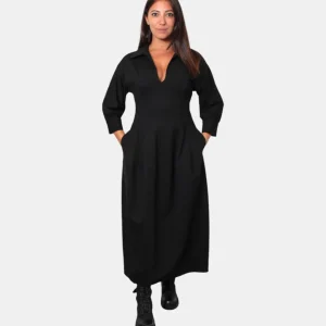 ABITO CON TAGLI LIVIANA CONTI - NERO